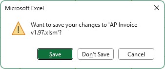 Save Excel - Simplified Loader Excel for Oracle Fusion Cloud ERP